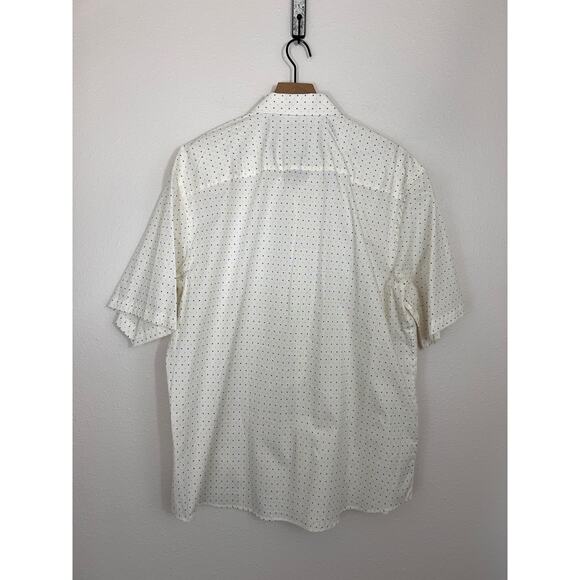 Linea Uomo XXL Stretch White Short Sleeve Polka Dot Shirt - Picture 4 of 4